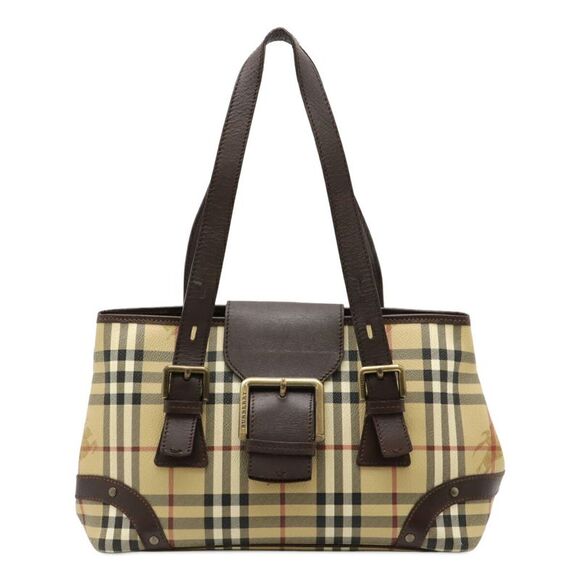 Burberry Nova Check PVC Leather Tote Bag - Picture 1 of 9